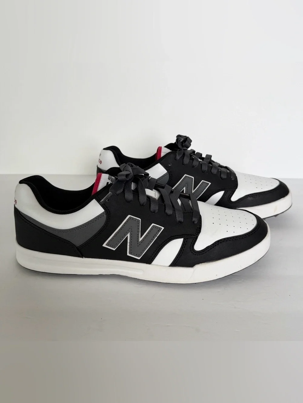 New Balance 480 Golf SL Spikeless Golf Shoes Black White Men’s Sz 12 Waterproof